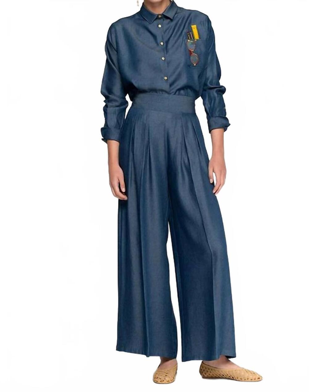 NEW VILAGALLO marian denim trouser in blue